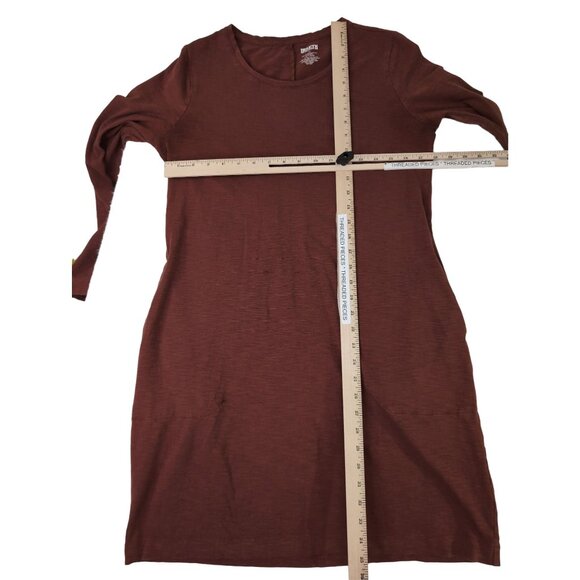 Duluth Trading Co Dress Womens M Brown Long Sleeve Casual Pockets Pullover - Picture 7 of 7